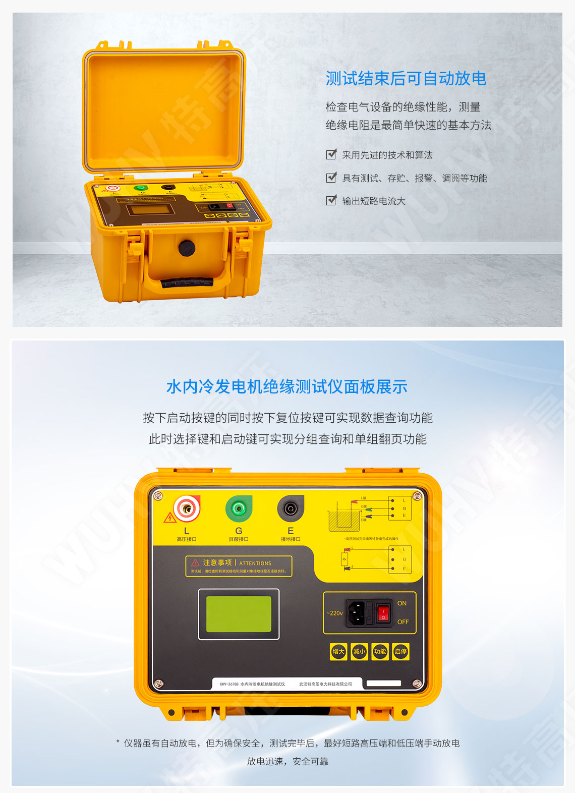 HT2678B 水內冷發電機絕緣測試儀(圖3)